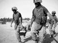 Marines conducting a casualty evacuation in Fallujah