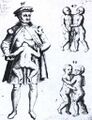 Historical depiction of conjoined twins by Johann Schenk