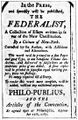 An Advertisement of The Federalist