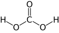 Structural formula of carbonic acid