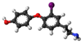 3D ball-and-stick model of 3-Iodothyronamine