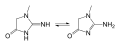 Creatinine tautomerism 2D skeletal