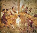 Pompeii family feast painting