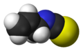 3D van der Waals model of Allyl isothiocyanate