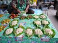 Ant eggs being sold at a market in Thailand