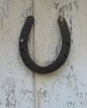 Horseshoe on door for luck