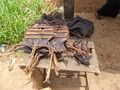 Bushmeat being sold in a market in Ghana.
