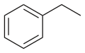 Ethylbenzene 2D skeletal structure