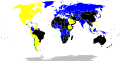 Map showing emergency telephone numbers around the world.
