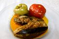 Azerbaijani stuffed eggplant